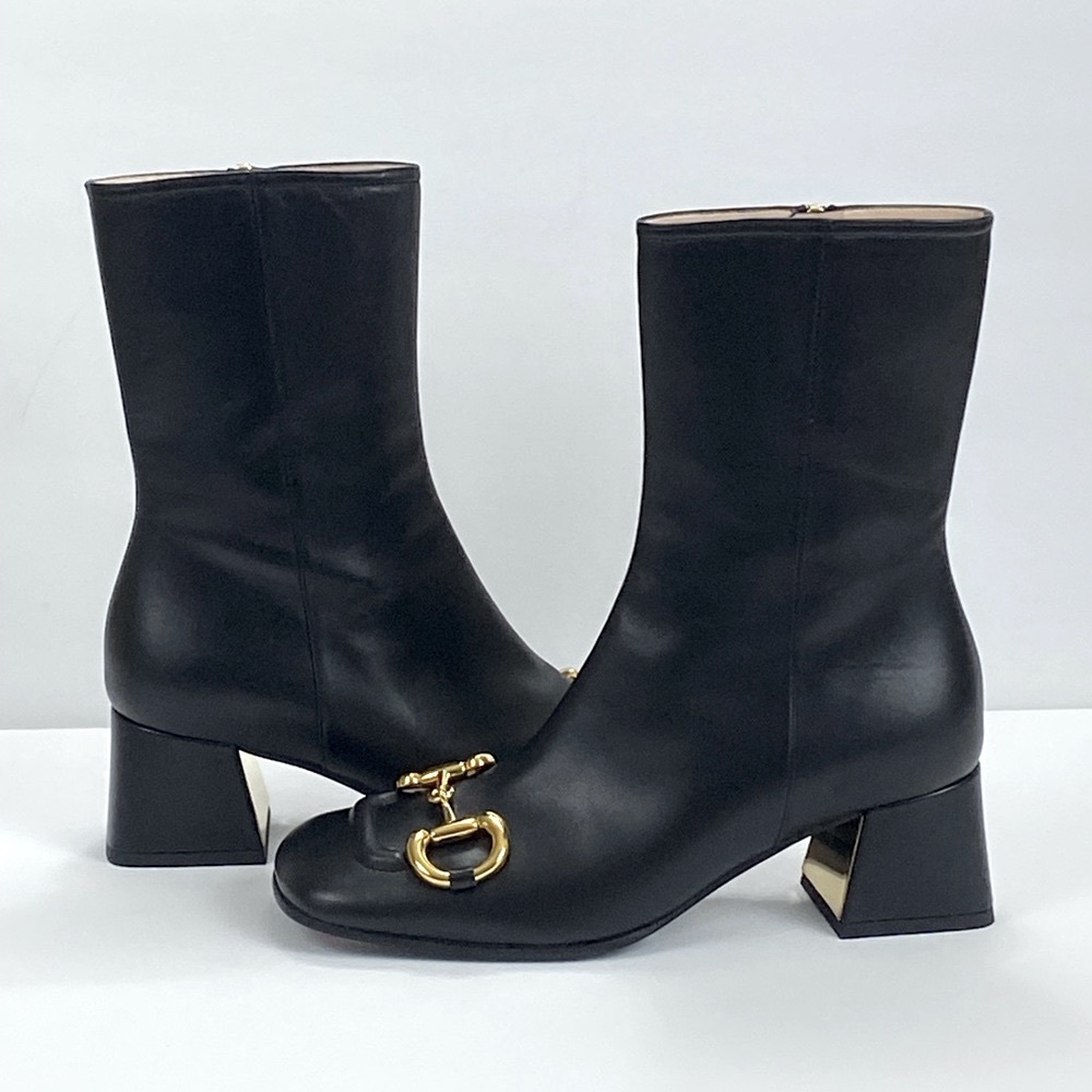 New Gucci  mid-heel ankle boot with Horsebit - Picture 9 of 16